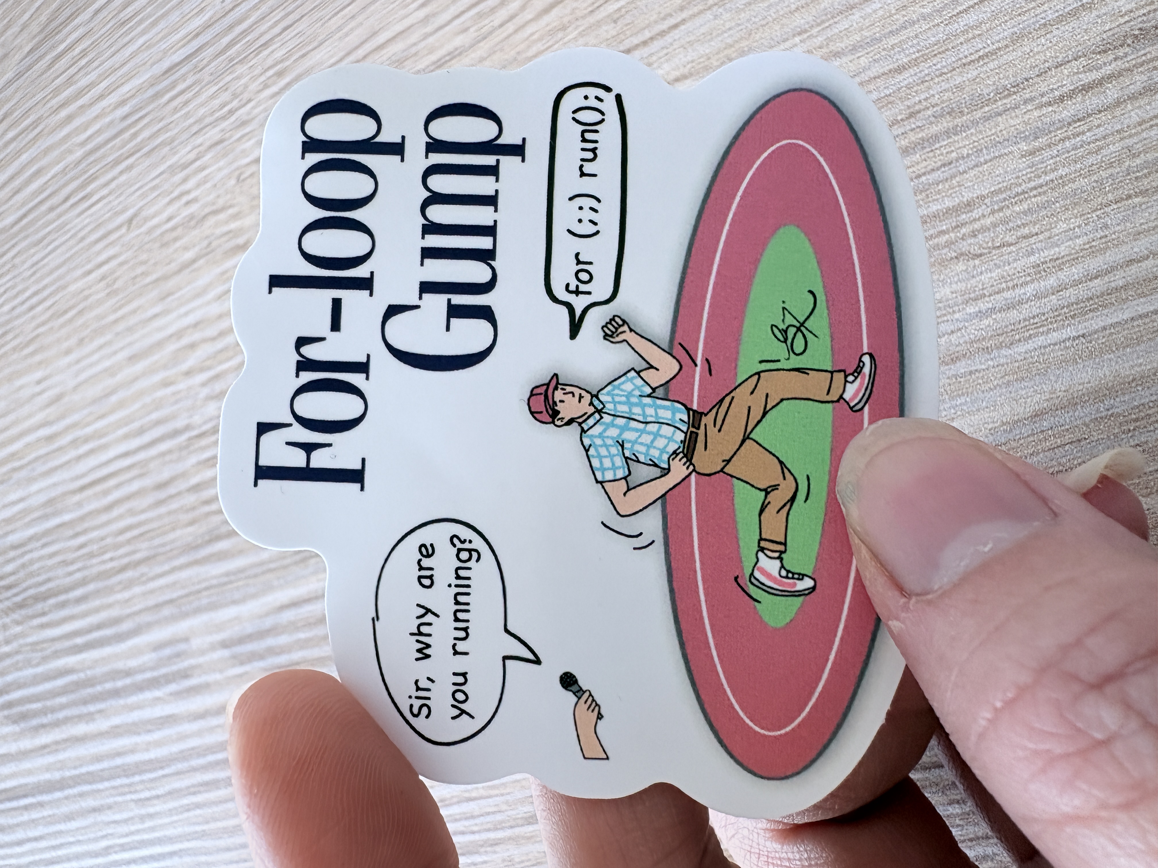 Handdrawn created stickers with Georgi's humor