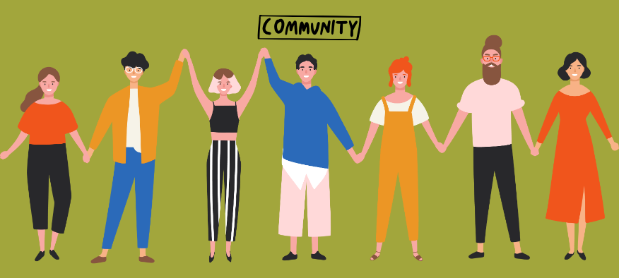 Community holding hands